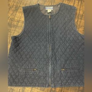 NWT PENDLETON Blue Quilted Zipper Vest Lined Outdoor Vintage Womens Sz 8